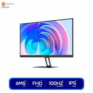 شاشة Xiaomi A27i بحجم 27 بوصة، بدقة FHD، IPS بتحديث 100Hz، جسم نحيف وإطار ضيق مع منافذ HDMI 2.0 وDisplayPort 1.4