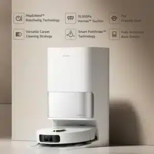 مكنسة روبوت دريمي l10s ultra gen2 بقوة شفط 10,000 باسكال ونظام مسح متطور مع قاعدة صيانة أوتوماتيكية 6 في 1.