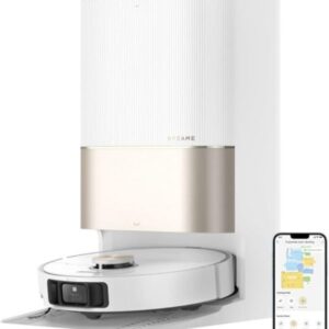 مكنسة روبوت دريمي x40 ultra complete بقوة شفط 12,000 باسكال، نظام مسح متطور، وقاعدة powerdock™ 8 في 1 مع ذكاء اصطناعي وكاميرا مدمجة.