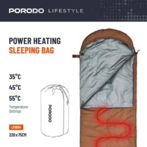 كيس نوم حراري على الباور بانك بورودو (Porodo Lifestyle Power Heating Sleeping Bag)