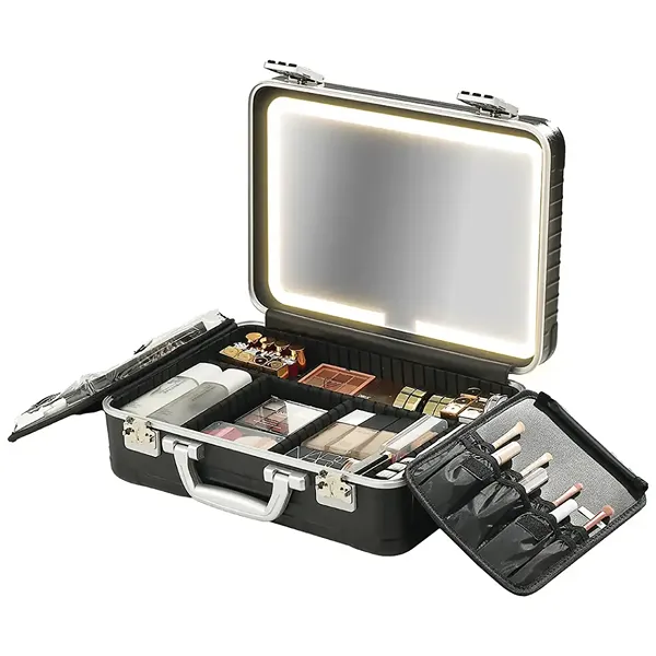 Porodo Lifestyle Travel Makeup Case with Detachable LED Mirror 3
